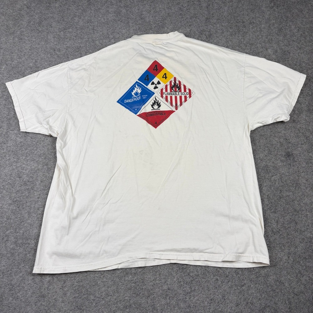 90s Berkeley Chemistry T-Shirt Mens XXL White Vintage Retro Distressed Thrashed - Picture 14 of 16
